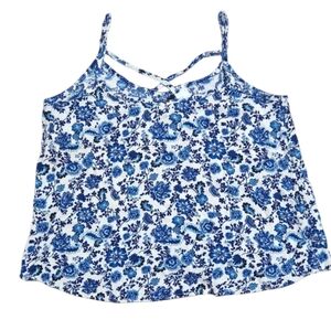 H&M Blue Floral Camisole Top